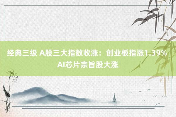 经典三级 A股三大指数收涨：创业板指涨1.39% AI芯片宗旨股大涨