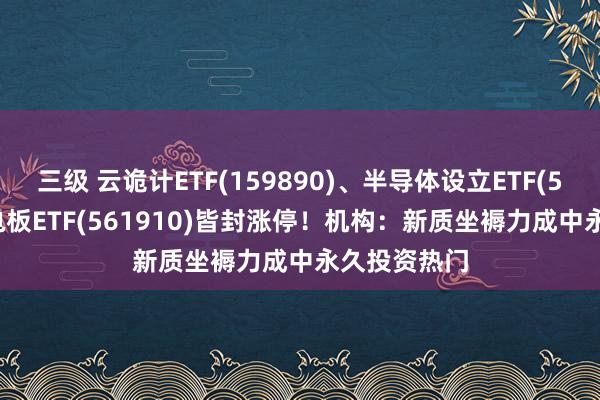 三级 云诡计ETF(159890)、半导体设立ETF(561980)及电板ETF(561910)皆封涨停！机构：新质坐褥力成中永久投资热门