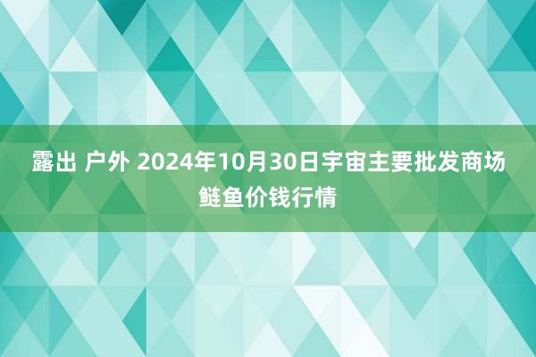 露出 户外 2024年10月30日宇宙主要批发商场鲢鱼价钱行情