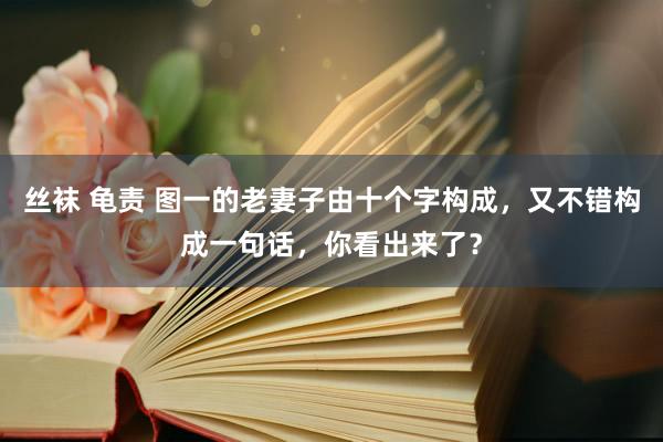 丝袜 龟责 图一的老妻子由十个字构成，又不错构成一句话，你看出来了？