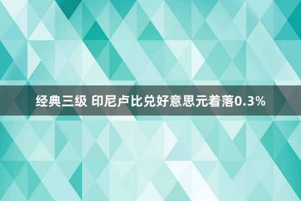 经典三级 印尼卢比兑好意思元着落0.3%