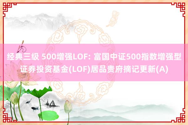 经典三级 500增强LOF: 富国中证500指数增强型证券投资基金(LOF)居品贵府摘记更新(A)