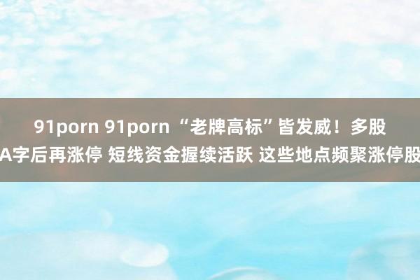 91porn 91porn “老牌高标”皆发威！多股A字后再涨停 短线资金握续活跃 这些地点频聚涨停股