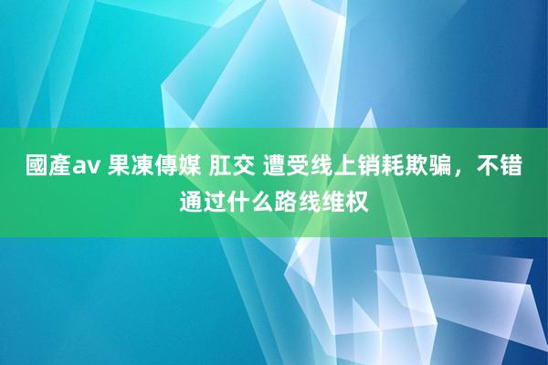 國產av 果凍傳媒 肛交 遭受线上销耗欺骗，不错通过什么路线维权