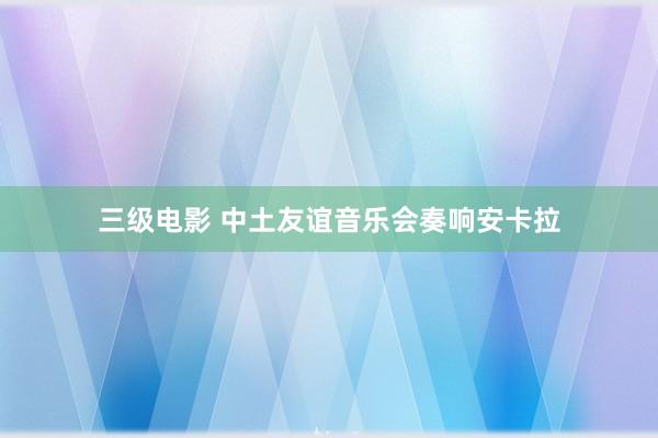 三级电影 中土友谊音乐会奏响安卡拉